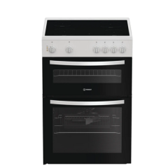 Indesit ITE6VMW 60Cm Wide Single Oven Electric Cooker With Ceramic Hob