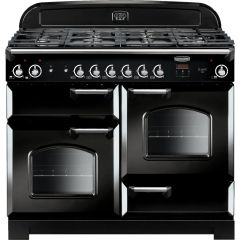 Rangemaster CLA110NGFBL/C Classic 110Cm Gas Range Cooker - Black / Chrome