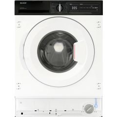 Sharp ES-NIH814BWA-EN Integrated 8Kg Washing Machine With 1400 Rpm - White
