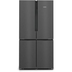 Siemens KF96NAXEAG Freestanding American Style Refrigeration - Black Steel Doors