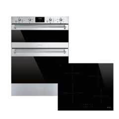 Smeg AODUSF6300I Classic Built In Electric Double Oven And Ceramic Hob Pack