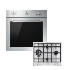 Smeg AOSF64M3G1 Cucina Built In Electric Single Oven And Gas Hob Pack