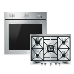 Smeg AOSF64M3G2 Cucina Built In Electric Single Oven And Gas Hob Pack