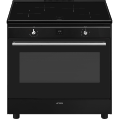 Smeg Concert CX91IMBL Electric Range Cooker with Induction Hob - Black 