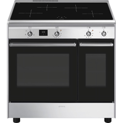 Smeg Concert CX92IM 90cm Electric Range Cooker with Induction Hob - Stainless Steel 