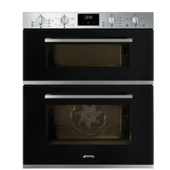 Smeg DUSF400B Smeg Cucina Dusf400b Built Under Electric Double Oven - Black - A/B Rated