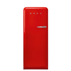 Smeg FAB28LRD6UK 50S Style Retro Left Hand Hinge 153Cm Small Fridge With Ice Box 