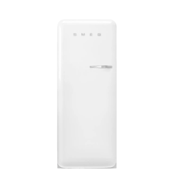 Smeg FAB28LWH6UK 50S Style Retro Left Hand Hinge 153Cm Small Fridge With Ice Box