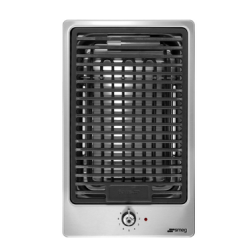 Smeg PGF30B Smeg Classic Pgf30b 51Cm Stone Grill - Stainless Steel