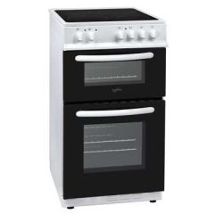 Statesman EDC50W 50Cm Double Oven Electric Ceramic Cooker In White 