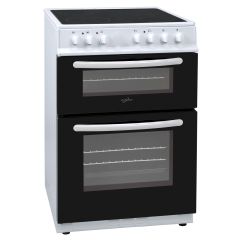 Statesman EDC60W Statesman 60Cm Double Oven With Ceramic Hob In White