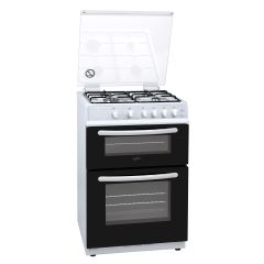 Statesman GDL60W Statesman 60Cm Double Oven Gas Cooker With A Lid In White