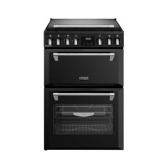 Stoves 444411844 RICHMOND DELUXE 60DF BLK - 60Cm Mini Range Dual Fuel Cooker With Gas Hob - Black