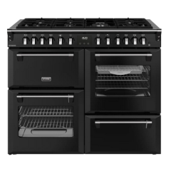 Stoves 444411862 RICHMOND 110DF BLK - 110Cm Dual Fuel Range Cooker With Gas Hob - Black