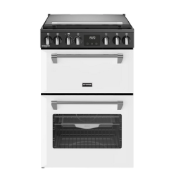 Stoves 444411993 RICHMOND DELUXE 60DF IWH 60Cm Dual Fuel Mini Range Cooker With Gas Hob - Ice White