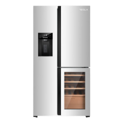 TESLA T530TDXG American Plumbed Fridge Freezer - 529L - E Energy Rating