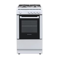 White Knight ATSCG50W Single Cavity Gas Cooker - White - A Rated