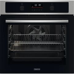 Zanussi ZOHNA7XN Built In Electric Single Oven - Stainless Steel / Black