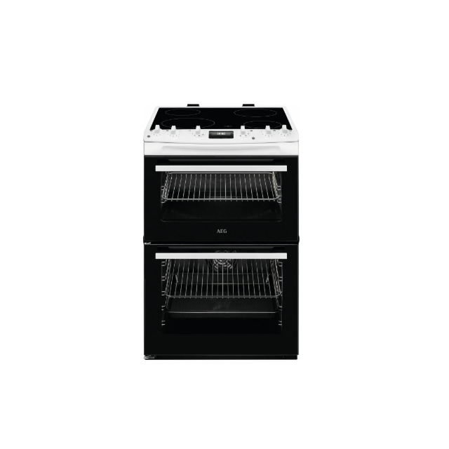 Aeg CCX6540ACW 5000 Surroundcook 60Cm Double Oven Electric Cooker With Ceramic Hob