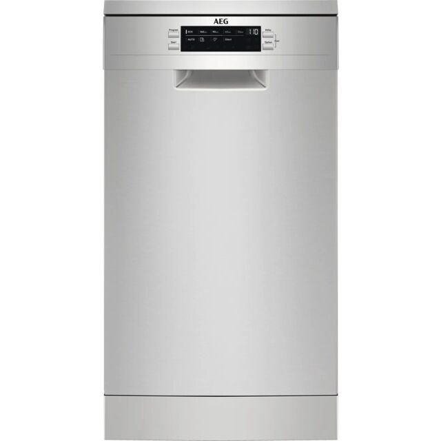 Aeg FFB73527ZM 7000 Glasscare Slimline Dishwasher - Grey With Sliding Door Fixing Kit