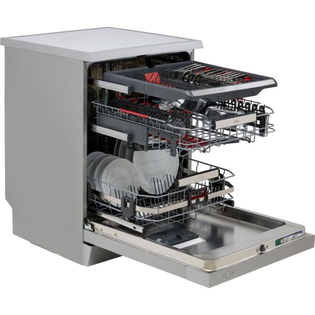 AEG ComfortLift FFB93807PM Standard Dishwasher - Stainless Steel 
