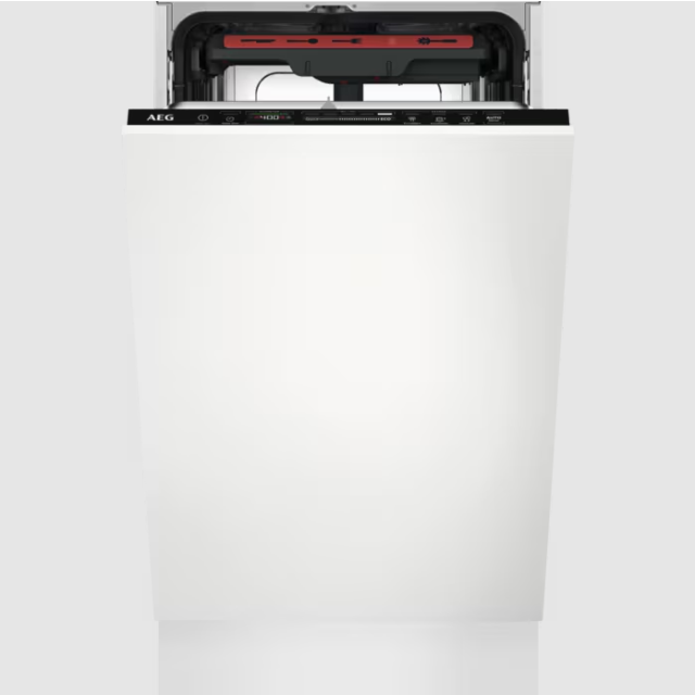 AEG 7000 Glasscare FSE74507Z Fully Integrated Slimline Dishwasher - Black Control Panel with Sliding Door Hinge Kit
