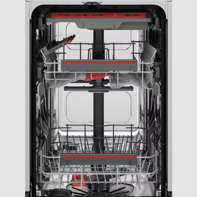 AEG 7000 Glasscare FSE74507Z Fully Integrated Slimline Dishwasher - Black Control Panel with Sliding Door Hinge Kit