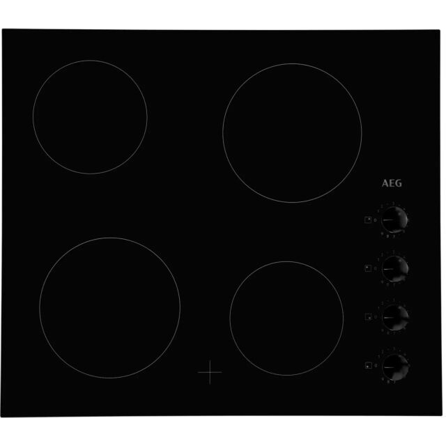Aeg HK614000CB 59Cm Ceramic Hob - Black