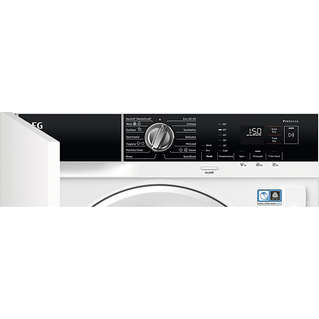 AEG 7000 Series L7WE74634BI Integrated 7Kg / 4Kg Washer Dryer with 1551 rpm - White 