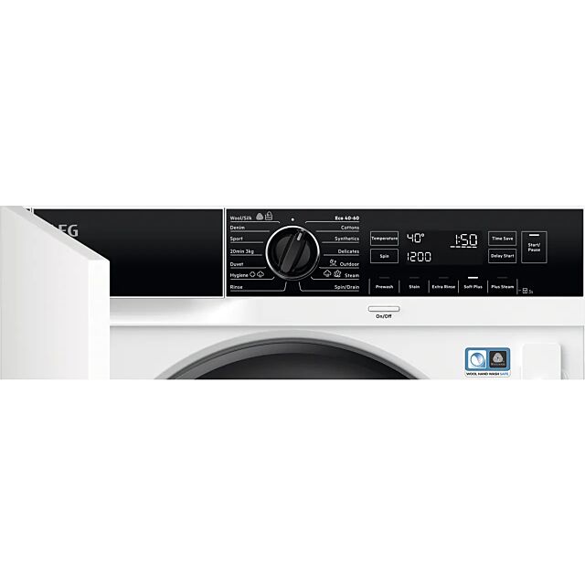 Aeg LF7C8636BI Prosteam® Technology Integrated 8Kg Washing Machine With 1600 Rpm - White