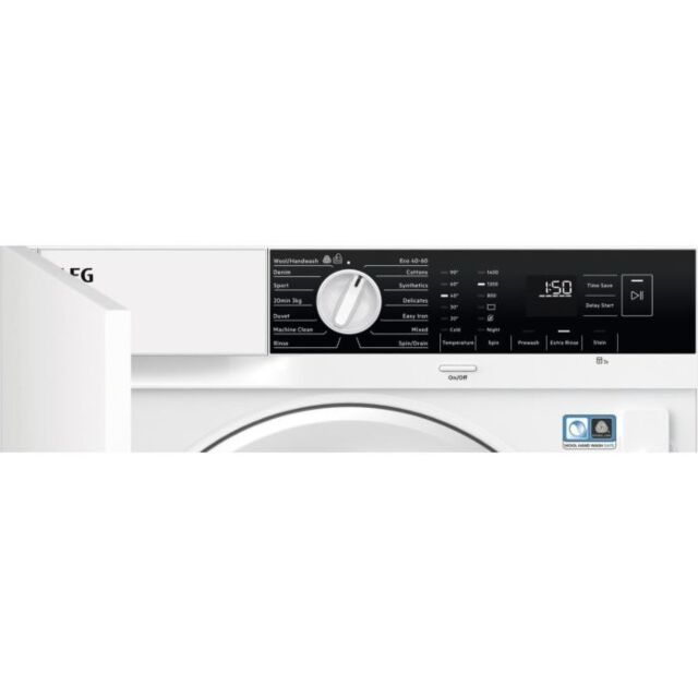 Aeg LFX6G8434BI Aeg 6000 Autosense Lfx6g8434bi Integrated 8Kg Washing Machine With 1400 Rpm - White 
