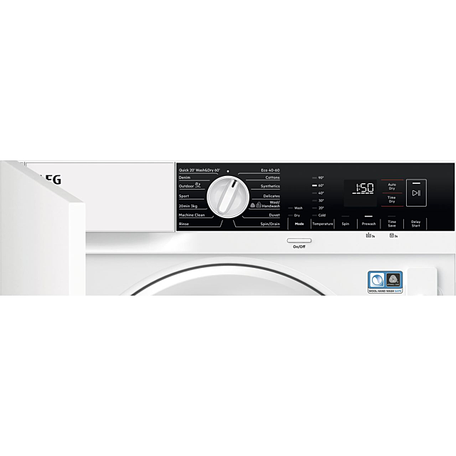 AEG 7000 Series LX6WG74634BI Integrated 7Kg / 4Kg Washer Dryer with 1600 rpm - White 