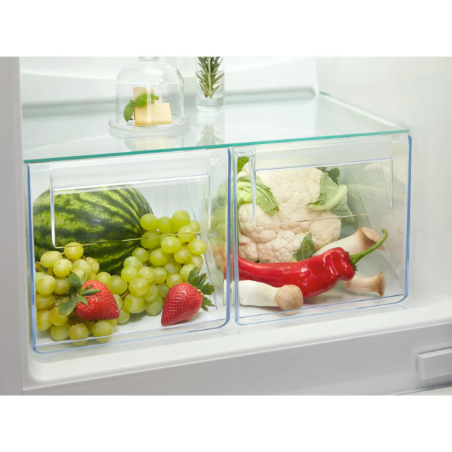 Aeg OSC6L181ES 177cm 70/30 Integrated Fridge Freezer with Sliding Door Hinge - White