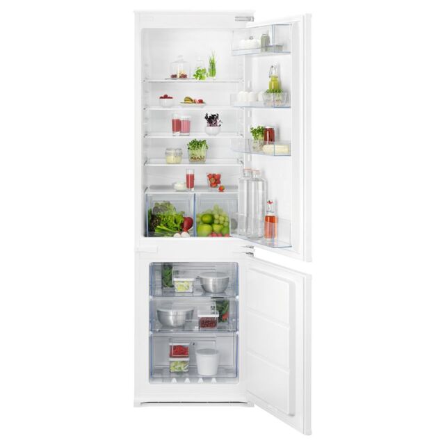 Aeg OSC6N181ES 6000 Twintech® No Frost Integrated 70/30 Fridge Freezer With Sliding Hinge Door