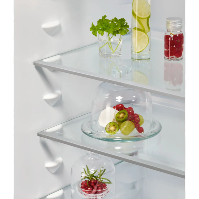 Aeg OSC7N181ES 177cm 70/30 Integrated Frost Free Fridge Freezer with Sliding Door Hinge - White