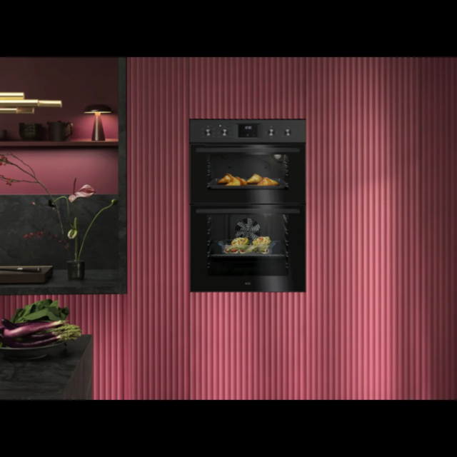 Aeg OU5NP20B Built In Electric Double Oven - Black