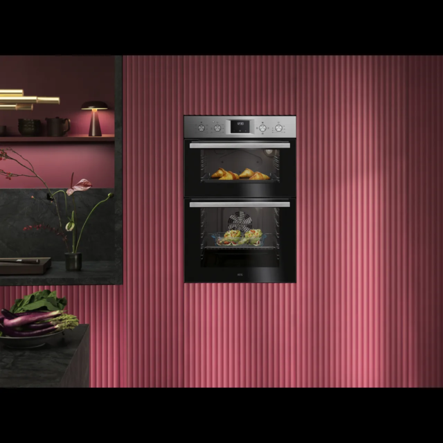 AEG OU5NP20M Built In Electric Double Oven - Stainless Steel