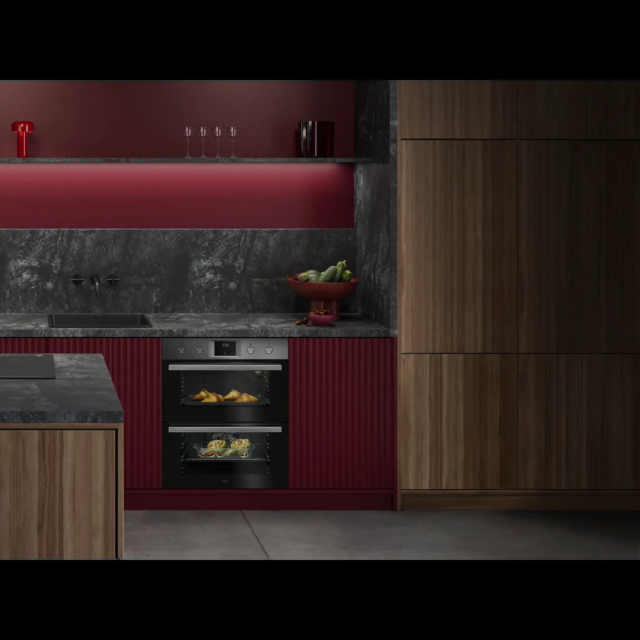 AEG OU5NU20M Built In Electric Double Oven - Stainless Steel