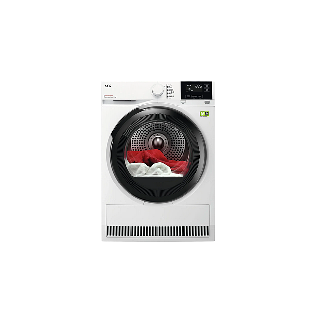 Aeg TR819A4B Aeg 8000 Absolutecare® Tr819a4b 9Kg Heat Pump Tumble Dryer - White - A+++ Rated