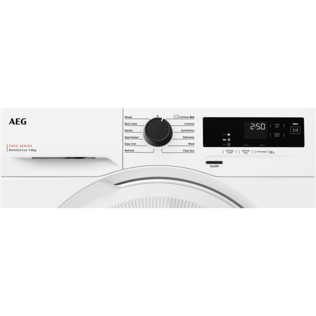 AEG 7000 Series TXH508A4R 8Kg Heat Pump Tumble Dryer - White 