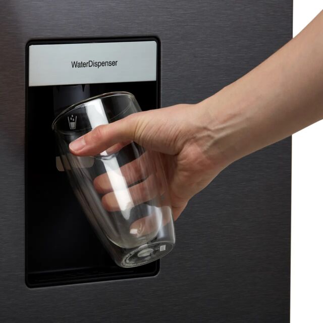 Beko ASD2341VB Harvestfresh™ Non-Plumbed Frost Free American Fridge Freezer - Black Steel