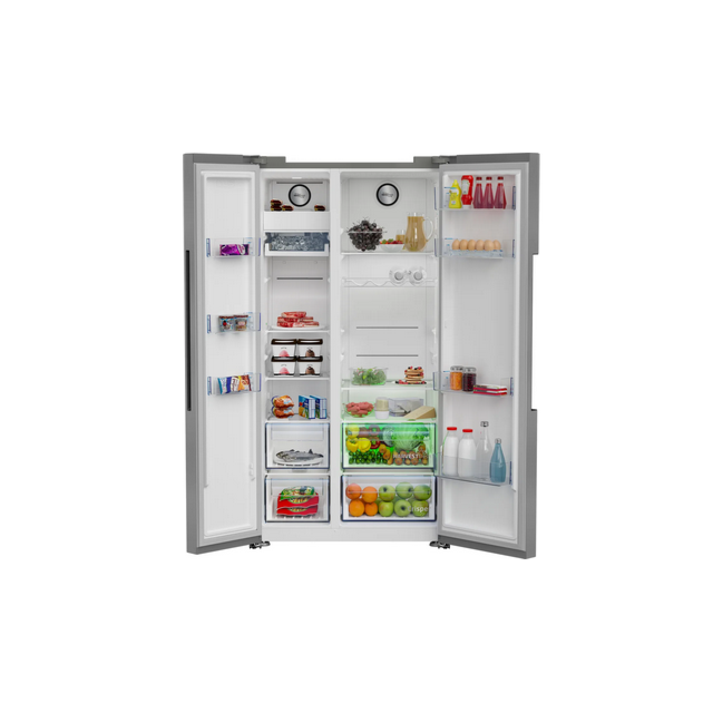 Beko ASP342NDVPX Beko Harvestfresh™ Asp342ndvpx American Fridge Freezer - Stainless Steel - E Rated
