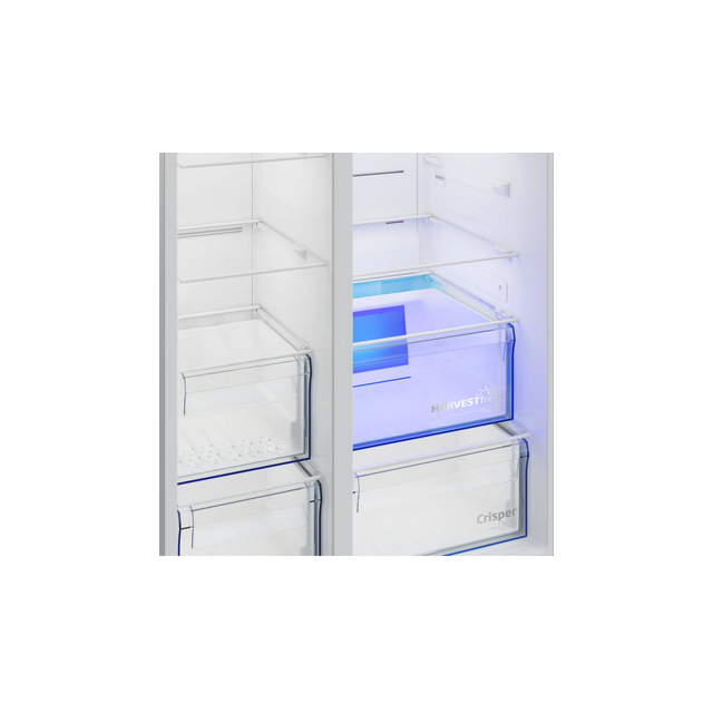 Beko ASP342NDVPX Beko Harvestfresh™ Asp342ndvpx American Fridge Freezer - Stainless Steel - E Rated