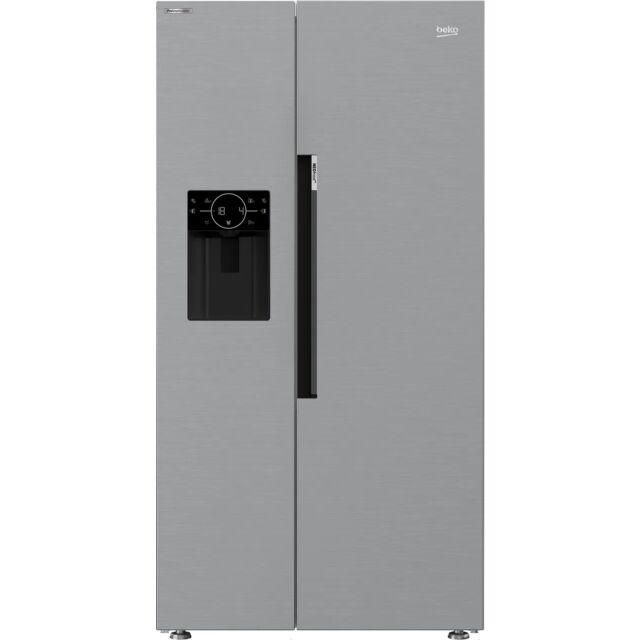 Beko ASP352VPX Harvestfresh™ Plumbed Frost Free American Fridge Freezer - Brushed Steel