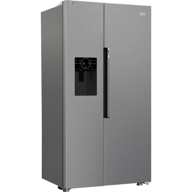 Beko ASP352VPX Harvestfresh™ Plumbed Frost Free American Fridge Freezer - Brushed Steel