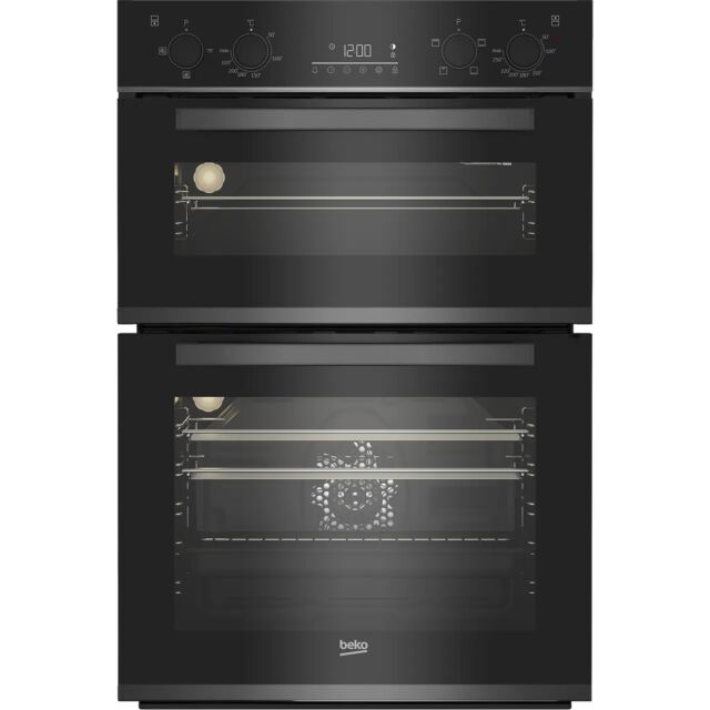 Beko BBXDF29300Z Recyclednet® Built In Electric Double Oven - Dark Steel