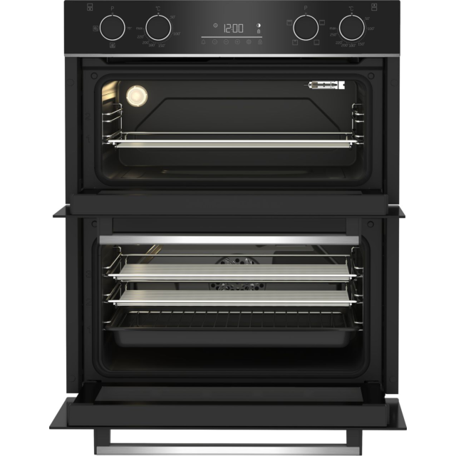Beko bPRO 500 BBXTF25300X Built Under Electric Double Oven - Black 