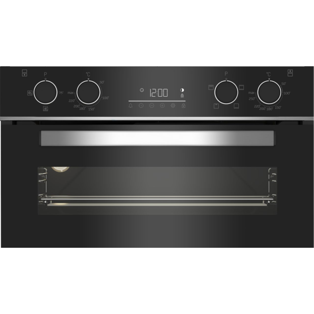 Beko bPRO 500 BBXTF25300X Built Under Electric Double Oven - Black 