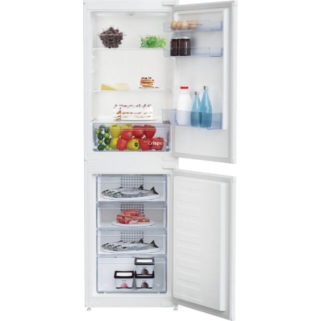 Beko BCFD450 Integrated 50/50 Frost Free Fridge Freezer With Sliding Door Fixing Kit - White