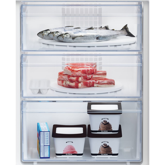 Beko BCSM473 178cm High 70/30 Integrated Fridge Freezer with Sliding Door Fixing Kit - White 